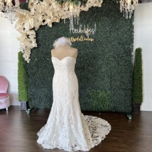 Boho Lace Western Fitted Wedding Dress, Western Bride