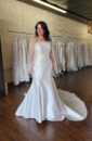 Plus Size Mikado Strapless Wedding Dress with Pearls and Beading