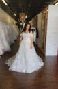 Plus Size Romantic A-line Wedding Dress with 3-D Textured Lace