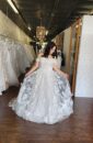 Plus Size Romantic A-line Wedding Dress with 3-D Textured Lace