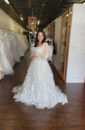 Plus Size Romantic A-line Wedding Dress with 3-D Textured Lace